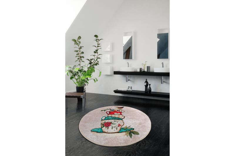 Badmatta Chilai Home 100 Rund - Flerfärgad - Textil & mattor - Badrumstextil