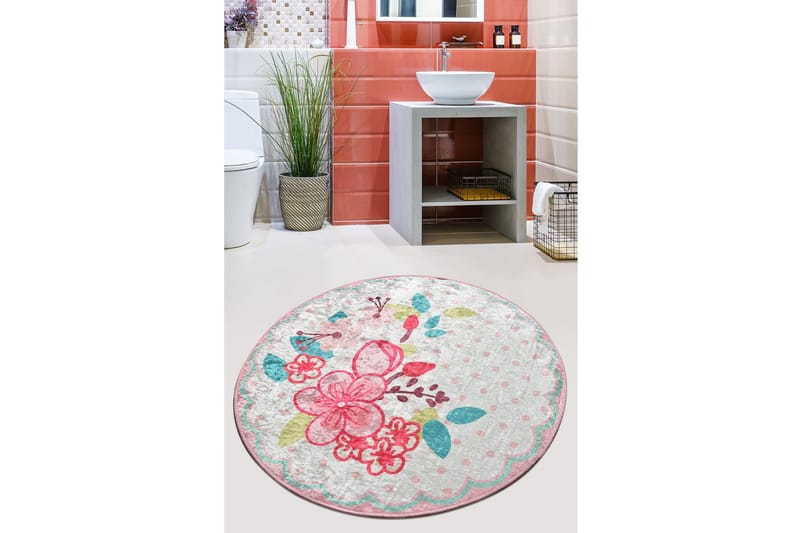 Badmatta Chilai Home 100 Rund - Flerfärgad - Textil & mattor - Badrumstextil