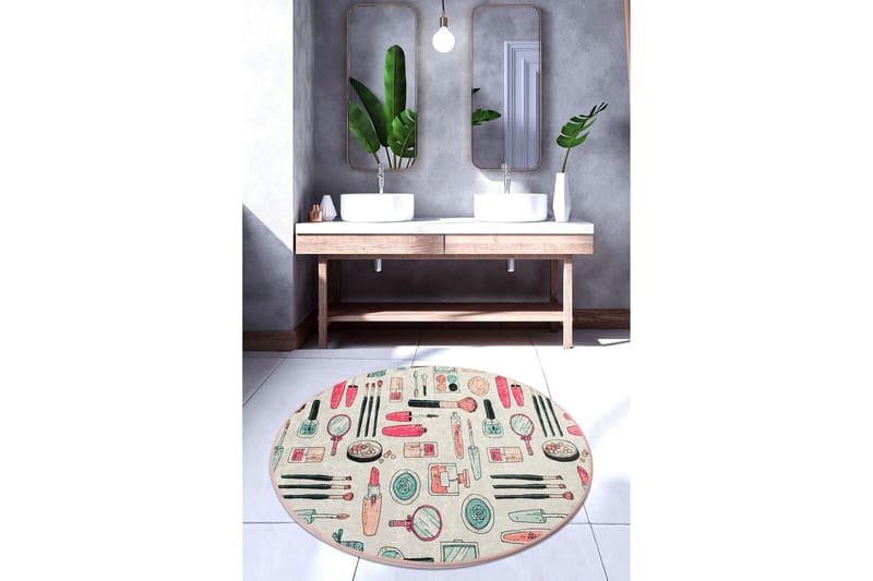 Badmatta Chilai Home 100 Rund - Flerfärgad - Textil & mattor - Badrumstextil