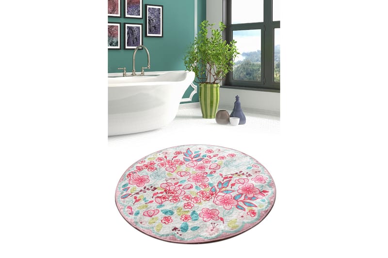 Badmatta Chilai Home 100 Rund - Flerfärgad - Textil & mattor - Badrumstextil