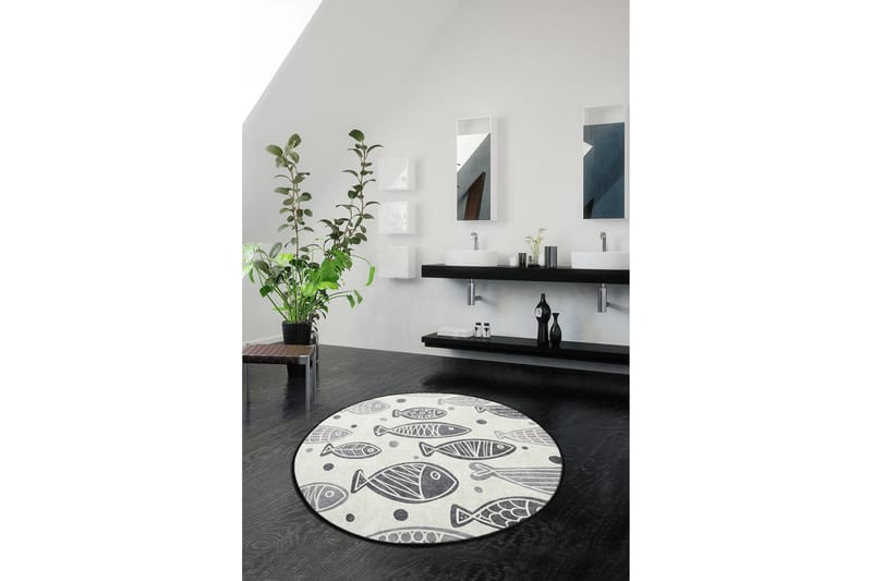 Badmatta Chilai Home 100 Rund - Flerfärgad - Textil & mattor - Badrumstextil