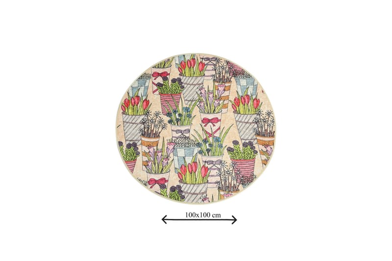 Badmatta Chilai Home 100 Rund - Flerfärgad - Textil & mattor - Badrumstextil