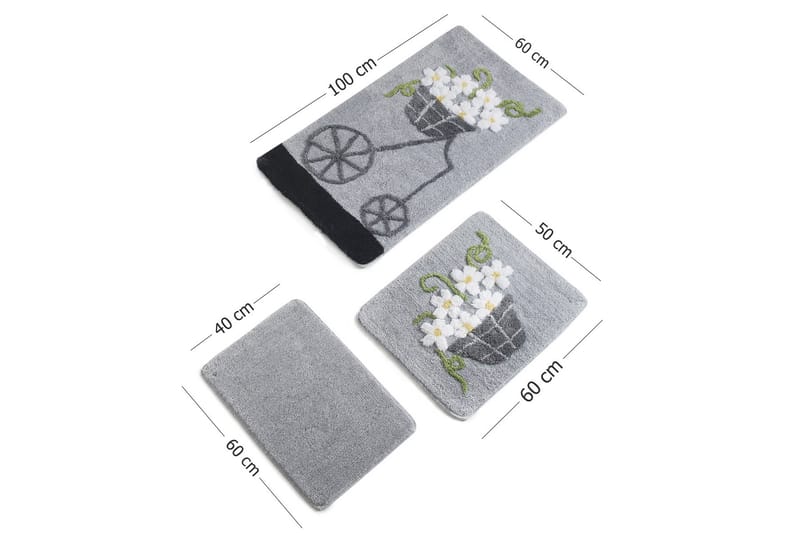 Badmatta Chilai Home by Alessia Set om 3 - Flerfärgad - Textil & mattor - Badrumstextil