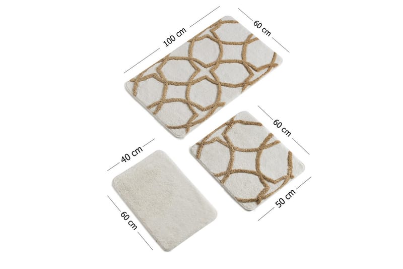 Badmatta Chilai Home by Alessia Set om 3 - Flerfärgad - Textil & mattor - Badrumstextil