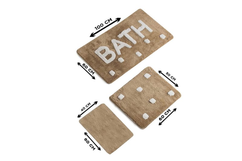 Badmatta Chilai Home Set om 3 - Flerfärgad - Textil & mattor - Badrumstextil