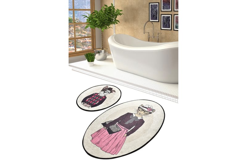 Badrumsmatta Baray 2-pack - Flerfärgad - Textil & mattor - Badrumstextil