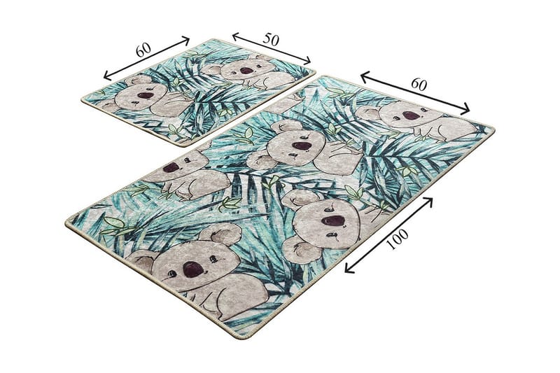 Badrumsmatta Baray 2-pack - Flerfärgad - Textil & mattor - Badrumstextil