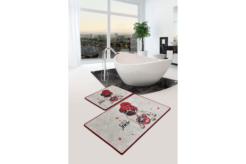 Badrumsmatta Baray 2-pack - Flerfärgad - Textil & mattor - Badrumstextil