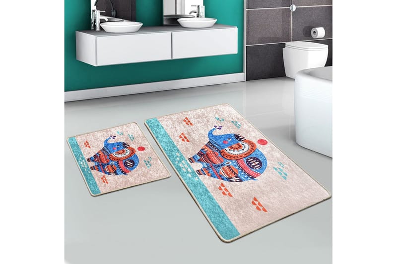 Badrumsmatta Baray 2-pack - Flerfärgad - Textil & mattor - Badrumstextil