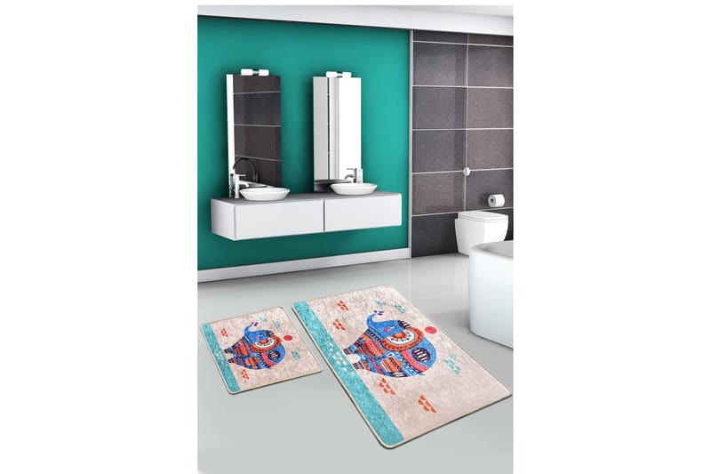 Badrumsmatta Baray 2-pack - Flerfärgad - Textil & mattor - Badrumstextil