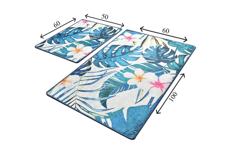 Badrumsmatta Baray 2-pack - Flerfärgad - Textil & mattor - Badrumstextil