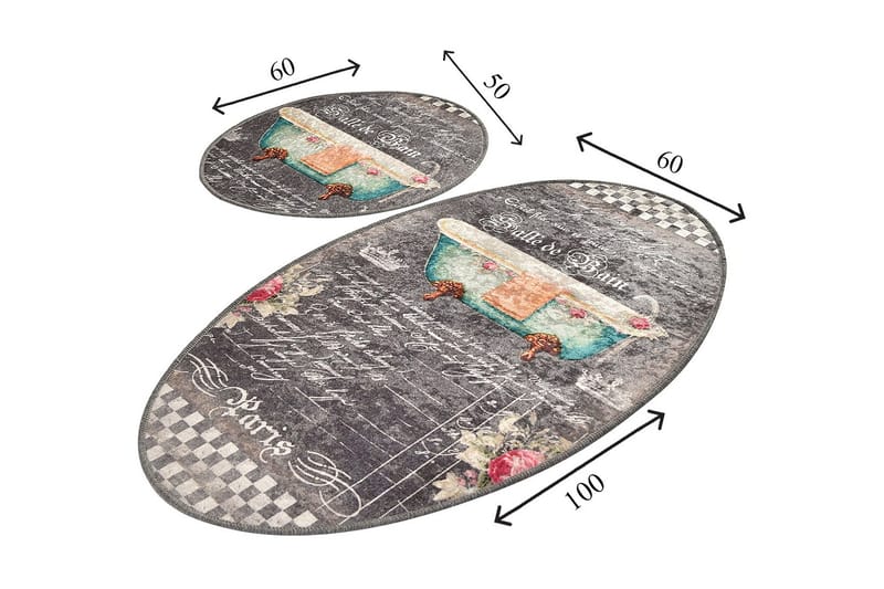 Badrumsmatta Baray 2-pack - Flerfärgad - Textil & mattor - Badrumstextil