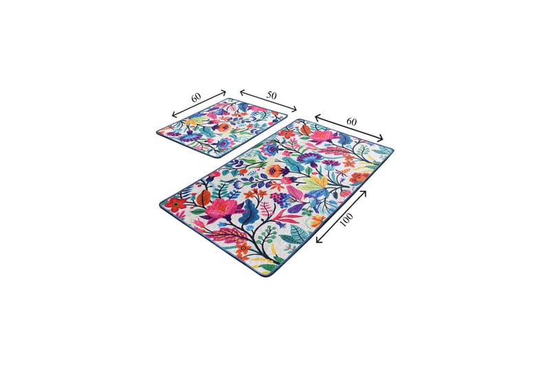 Badrumsmatta Baray 2-pack - Flerfärgad - Textil & mattor - Badrumstextil