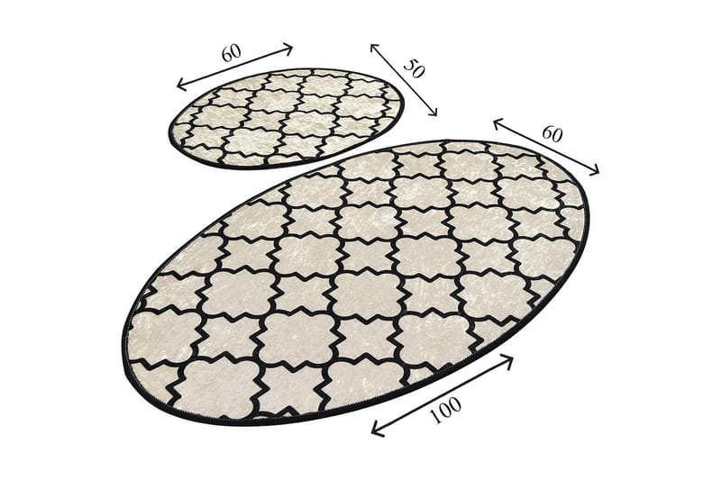 Badrumsmatta Baray 2-pack - Flerfärgad - Textil & mattor - Badrumstextil