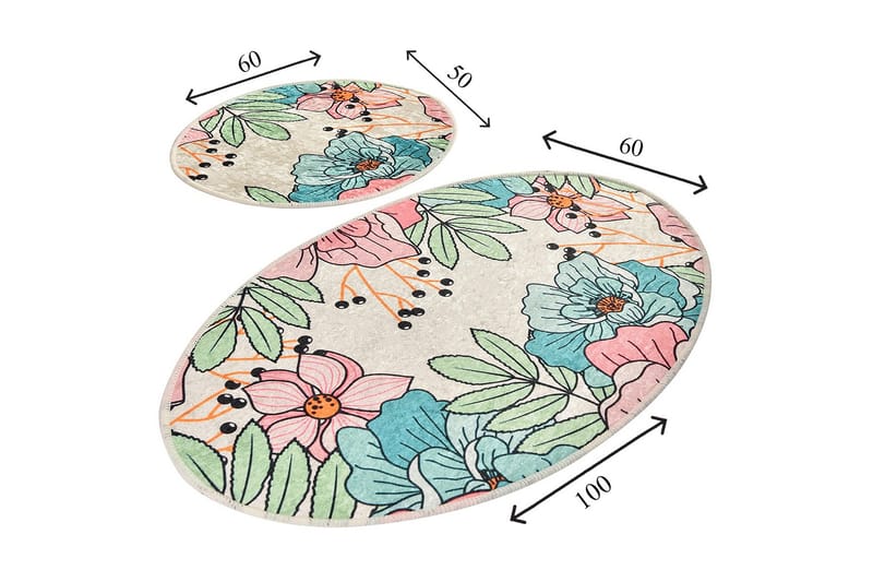 Badrumsmatta Baray 2-pack - Flerfärgad - Textil & mattor - Badrumstextil