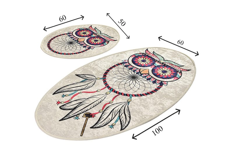 Badrumsmatta Baray 2-pack - Flerfärgad - Textil & mattor - Badrumstextil