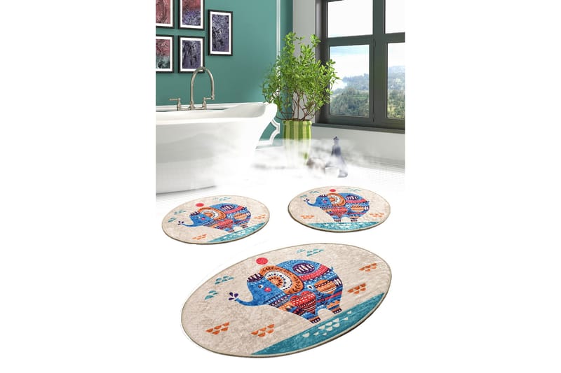 Badrumsmatta Baray 3-pack - Flerfärgad - Textil & mattor - Badrumstextil