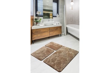 Badrumsmatta Baray 3-pack - Brun - Textil & mattor - Badrumstextil