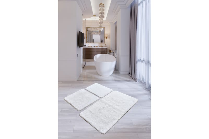 Badrumsmatta Baray 3-pack - Vit - Textil & mattor - Badrumstextil