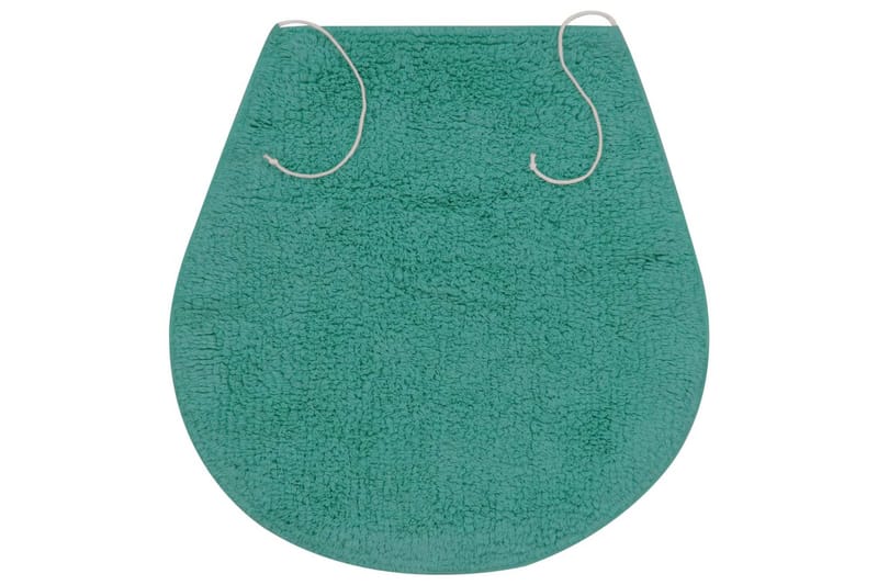 Badrumsmattor 3 st tyg turkos - Blå/Grön - Badrumstextil - Badrumsmatta