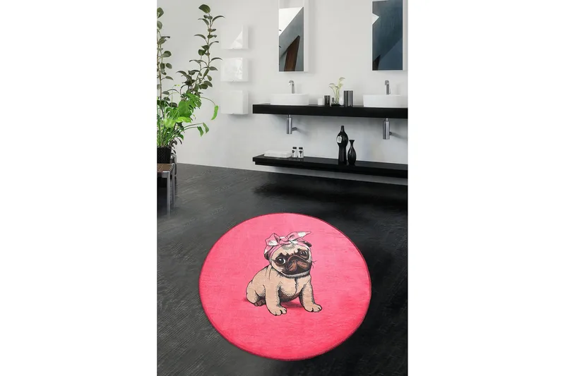 Chilai Home Badmatta 100 Rund - Multi - Textil & mattor - Badrumstextil