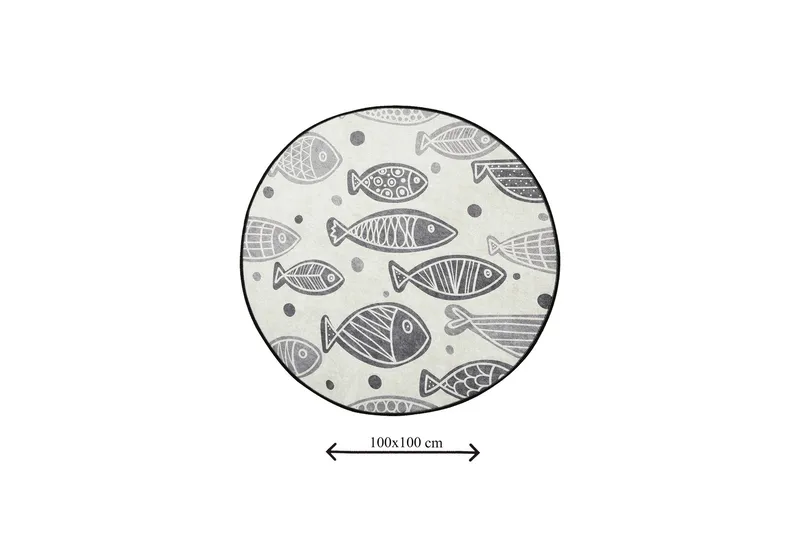 Chilai Home Badmatta 100 Rund - Multi - Textil & mattor - Badrumstextil