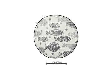 Chilai Home Badmatta 100 Rund - Multi - Textil & mattor - Badrumstextil