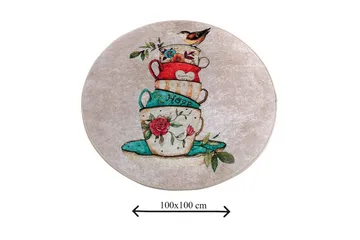 Chilai Home Badmatta 100 Rund - Multi - Textil & mattor - Badrumstextil