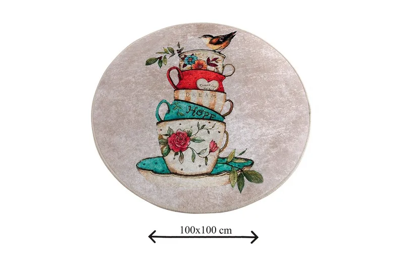 Chilai Home Badmatta 100 Rund - Multi - Textil & mattor - Badrumstextil