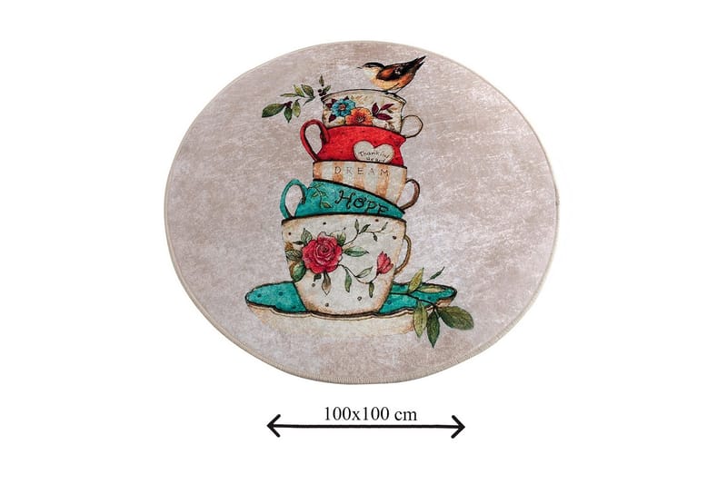 Chilai Home Badmatta 100 Rund - Multi - Textil & mattor - Badrumstextil