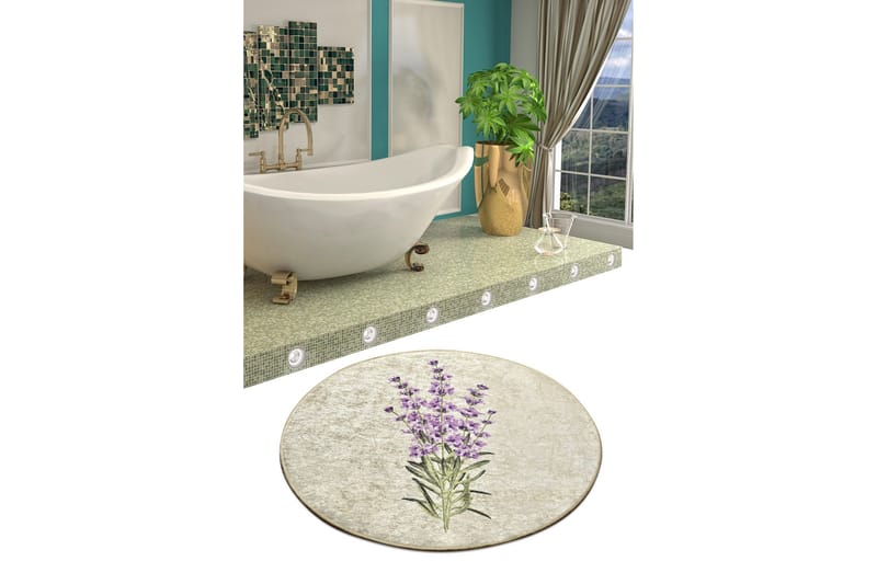 Chilai Home Badmatta 100 Rund - Multi - Textil & mattor - Badrumstextil