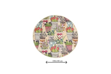 Chilai Home Badmatta 100 Rund - Multi - Textil & mattor - Badrumstextil