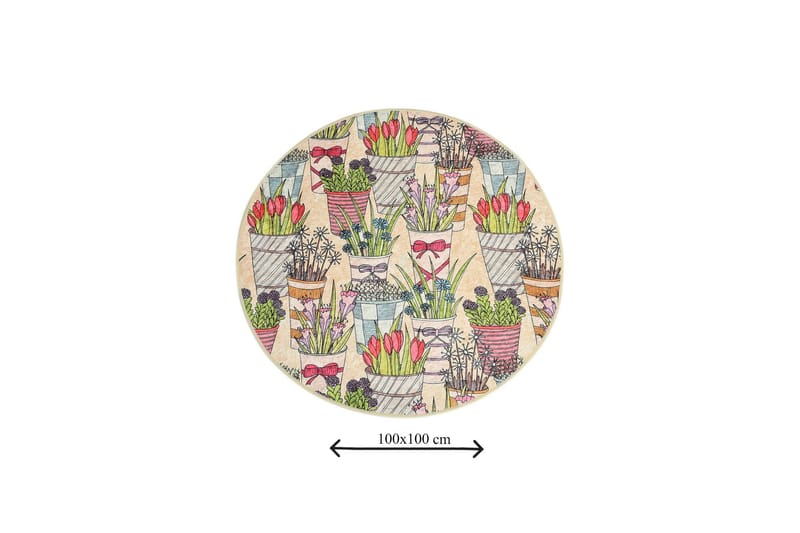 Chilai Home Badmatta 100 Rund - Multi - Textil & mattor - Badrumstextil