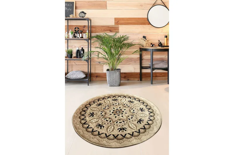 Chilai Home Badmatta 100 Rund - Multi - Textil & mattor - Badrumstextil