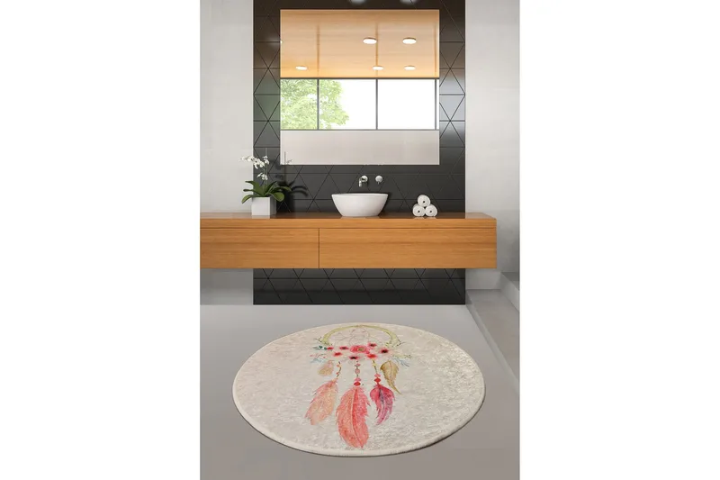 Chilai Home Badmatta 100 Rund - Multi - Textil & mattor - Badrumstextil