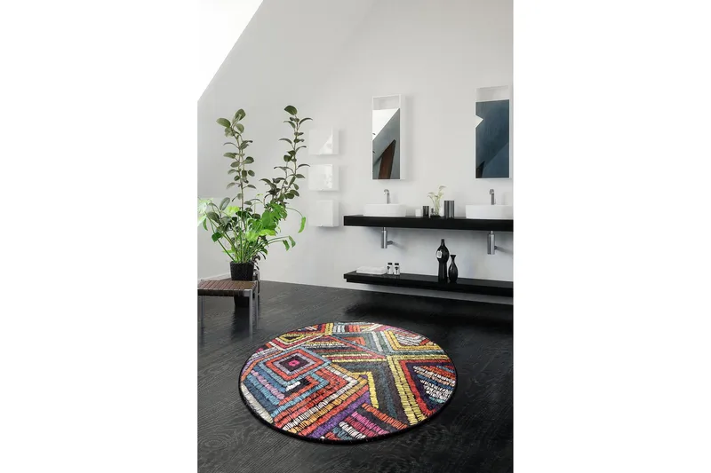 Chilai Home Badmatta 100 Rund - Multi - Textil & mattor - Badrumstextil