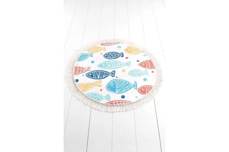 Chilai Home Badmatta 100 Rund - Multi - Textil & mattor - Badrumstextil