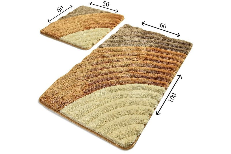 Chilai Home Badmatta Set om 2 - Multi - Textil & mattor - Badrumstextil