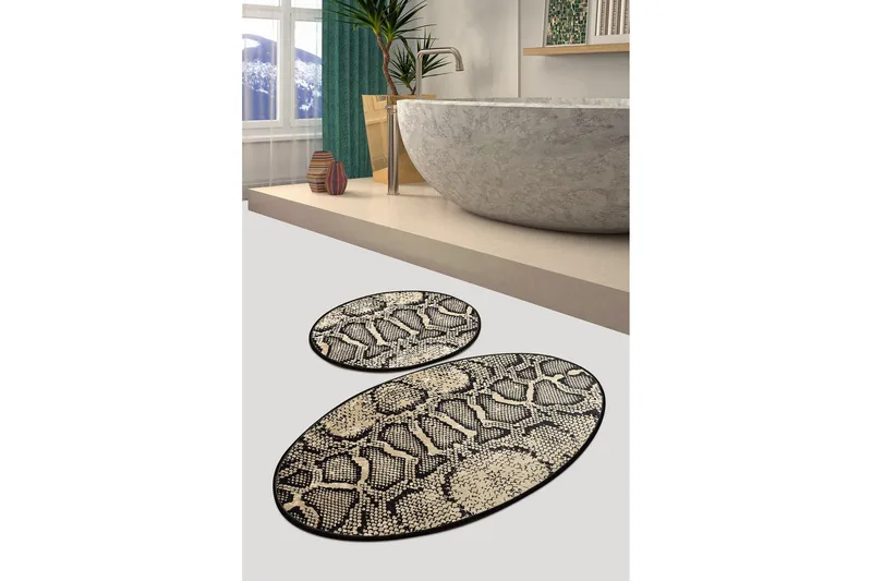 Chilai Home Badmatta Set om 2 - Multi - Textil & mattor - Badrumstextil