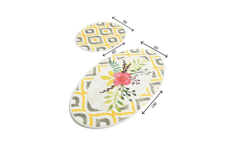 Chilai Home Badmatta Set om 2 - Multi - Textil & mattor - Badrumstextil
