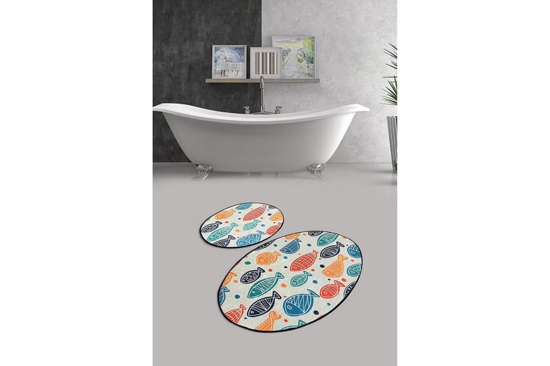 Chilai Home Badmatta Set om 2 - Multi - Textil & mattor - Badrumstextil