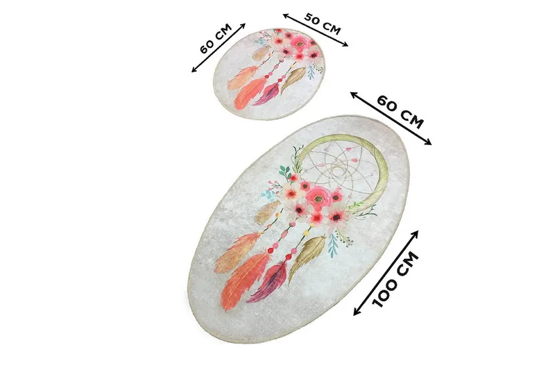 Chilai Home Badmatta Set om 2 - Multi - Textil & mattor - Badrumstextil