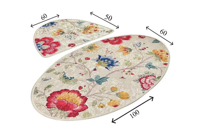 Chilai Home Badmatta Set om 2 - Multi - Textil & mattor - Badrumstextil