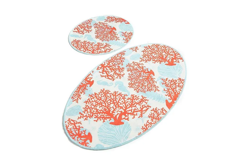 Chilai Home Badmatta Set om 2 - Multi - Textil & mattor - Badrumstextil