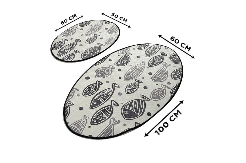 Chilai Home Badmatta Set om 2 - Multi - Textil & mattor - Badrumstextil