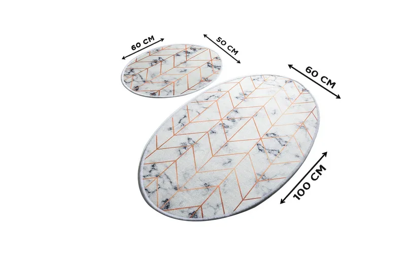 Chilai Home Badmatta Set om 2 - Multi - Textil & mattor - Badrumstextil