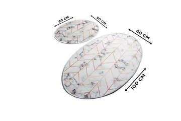 Chilai Home Badmatta Set om 2 - Multi - Textil & mattor - Badrumstextil