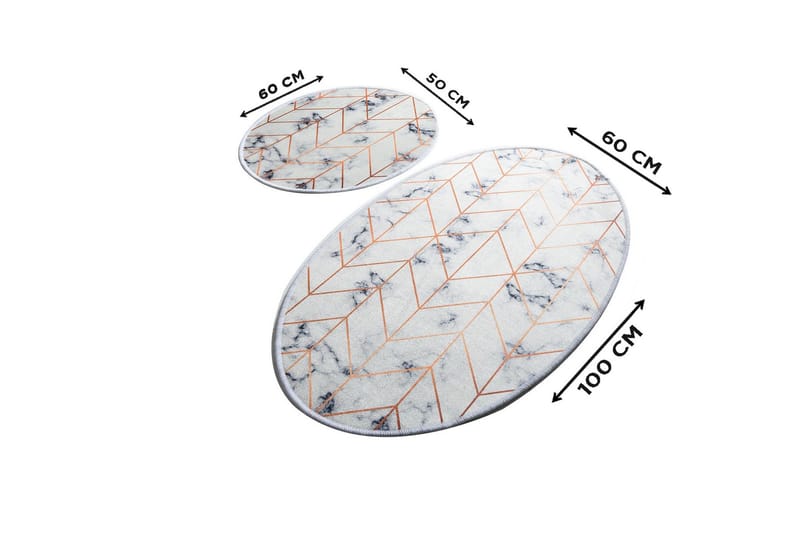 Chilai Home Badmatta Set om 2 - Multi - Textil & mattor - Badrumstextil