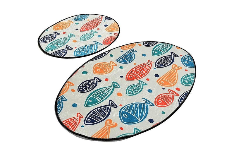 Chilai Home Badmatta Set om 2 - Multi - Textil & mattor - Badrumstextil