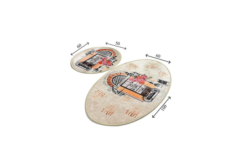 Chilai Home Badmatta Set om 2 - Multi - Textil & mattor - Badrumstextil